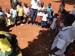 We prayed and blessed the land where the playground will be