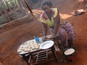 Evening making chapatti