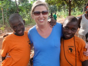 Carrie with Nangobi and Sharon